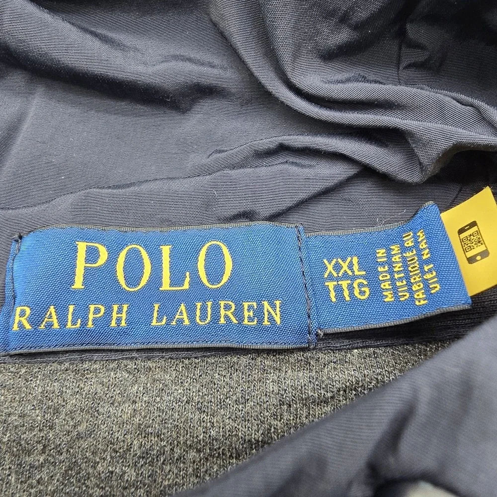 Polo Ralph Lauren Hybrid Quarter Zip Hoodie Mens XXL Aviator Navy Pony Logo